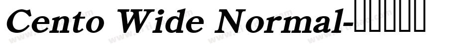 Cento Wide Normal字体转换